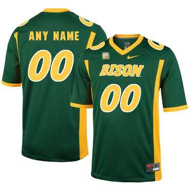 Men%27s North Dakota State Bison Green Customized College Football Jersey
